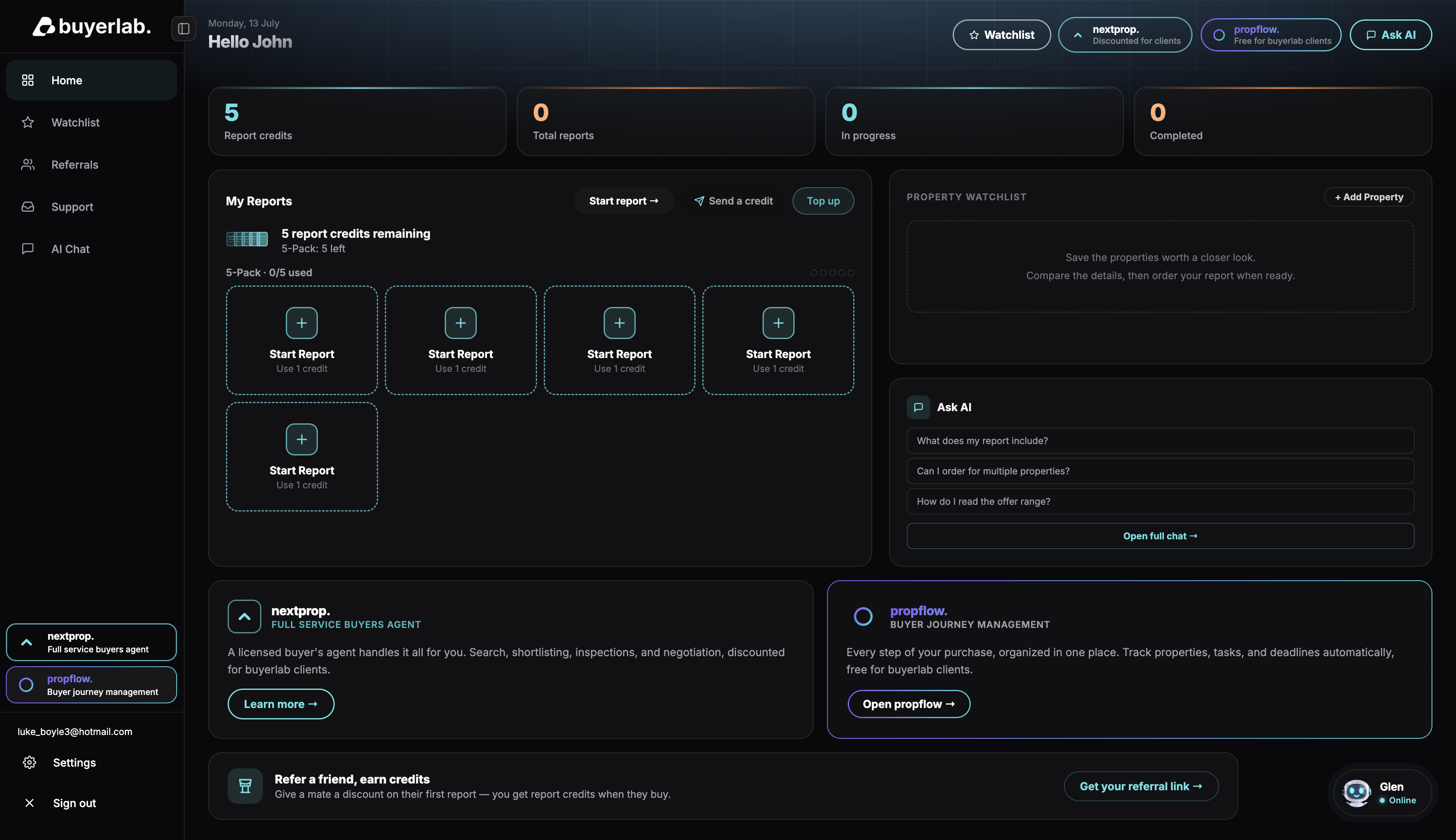 buyerlab dashboard